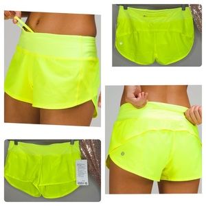 Lululemon Speed Up LR Short 2.5 Highlighter Yellow